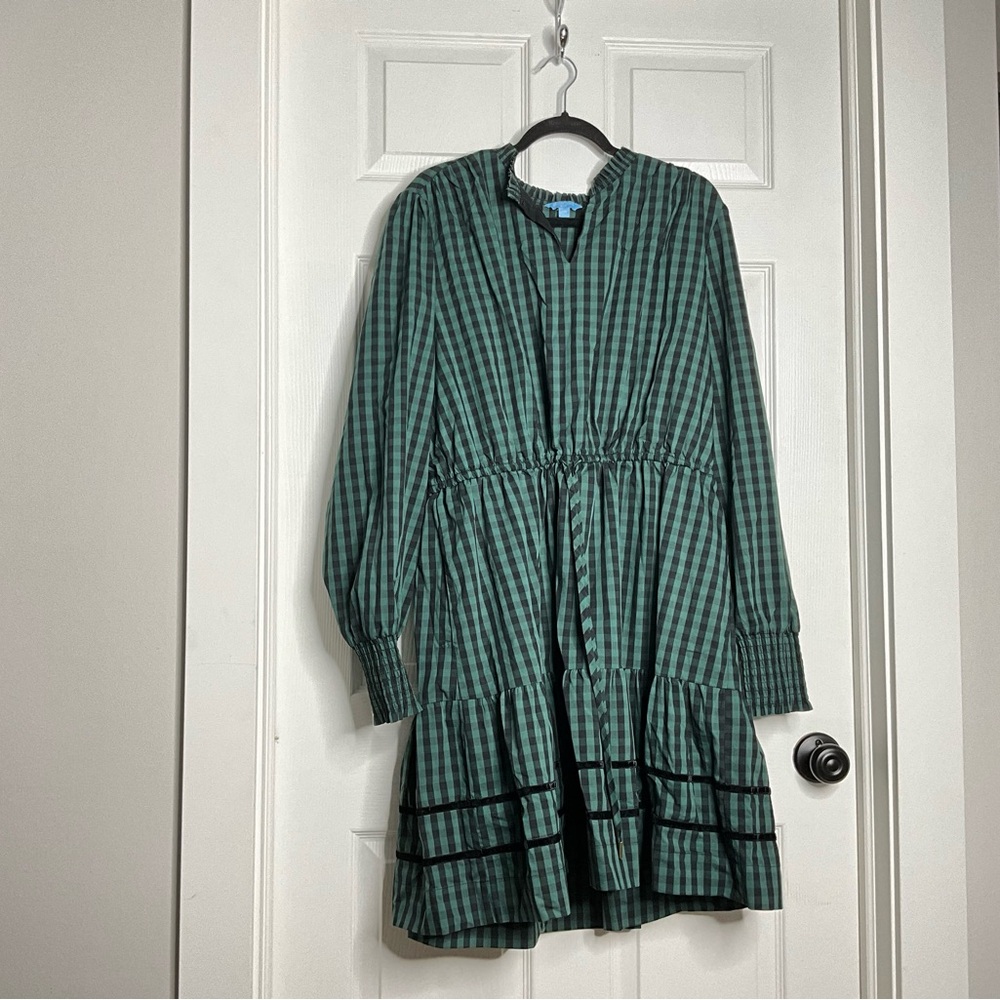 Draper James - Black / Green Plaid Dress - Size XXL